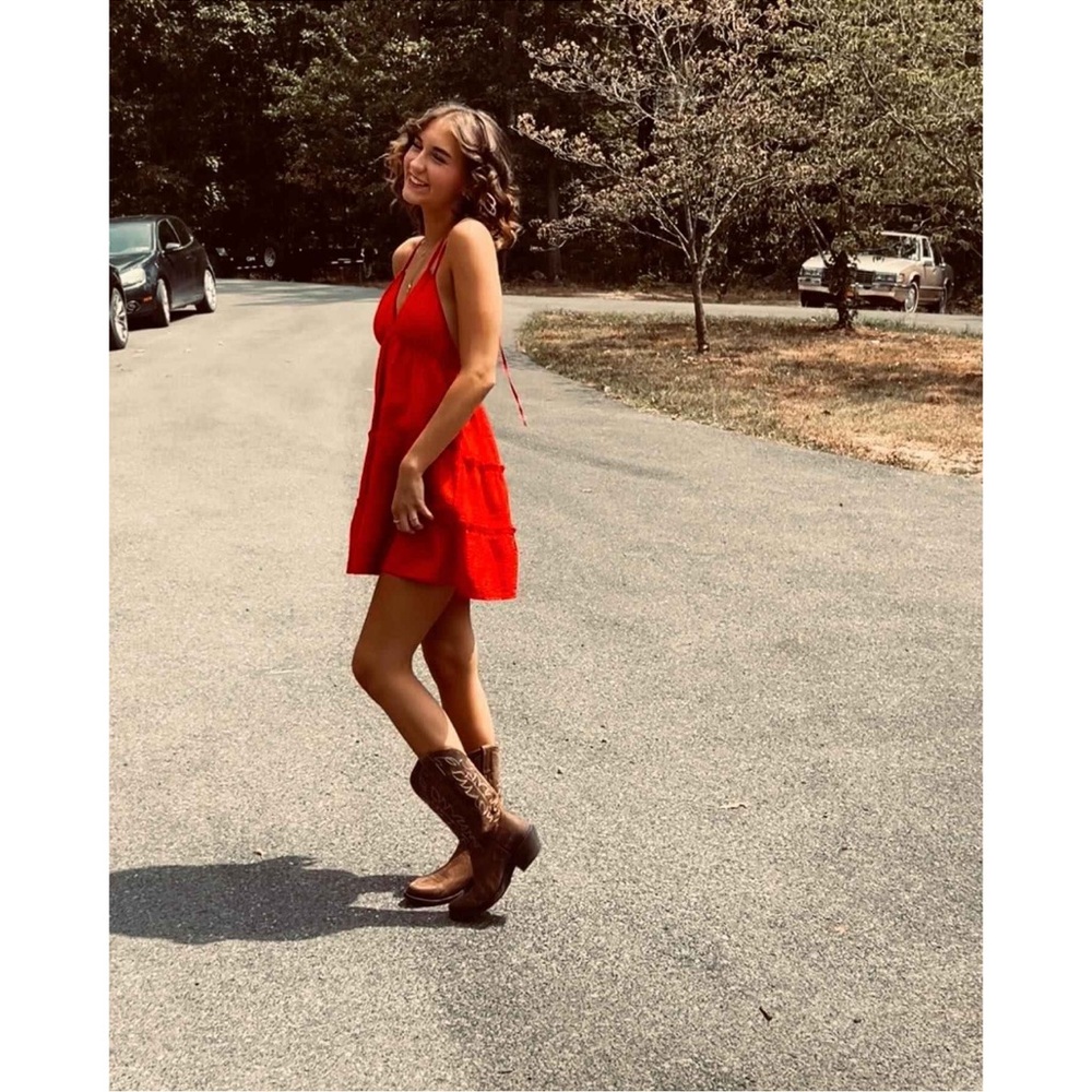Women's Triangle Cup Tiered Mini Babydoll
Dress - Wild Fable™ Red L - Picture 13 of 13